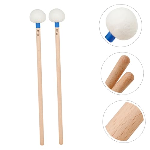 2 piezas accesorios para batería, baquetas para timbal, mazos para tambor azul de marcha miniatura 7