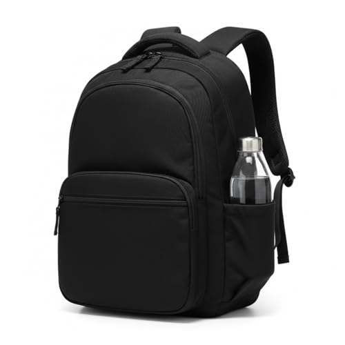 bergsalz Schulrucksack Teenager 27 L Schulrucksack Mädchen Jungen Rucksack Damen Wasserdicht Lässig Schulranzen mit 15.6 Zoll Laptopfach für Teenager Schwarz