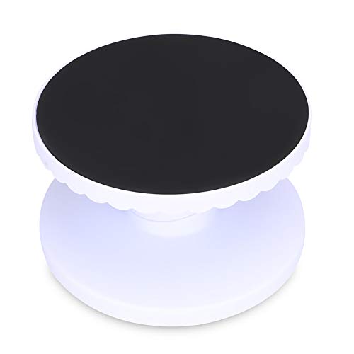 Giratorio para tartas con mesa ajustable, mesa para hacer tartas con base y parte superior antideslizante, herramienta redonda para hornear, apto para principiantes, pasteleros, etc. Fácil limpieza.