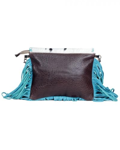 Myra Bag Women's Effervescence Leather And Hair-On Tooled Turquoise One Size3