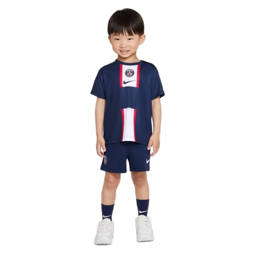 Paris Saint-Germain FC Homme Season 2022/23 Official Baby set, Midnight Navy/White/Midnight Navy, 3-6 mois EU