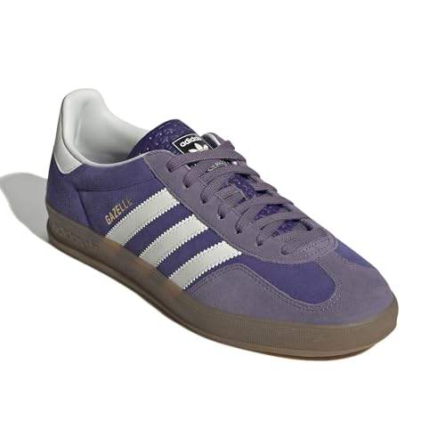 Image of adidas Gazelle Indoor Men's Sneaker's, Collegiate Purple /Cloud White /Shadow Violet, Size 6.5