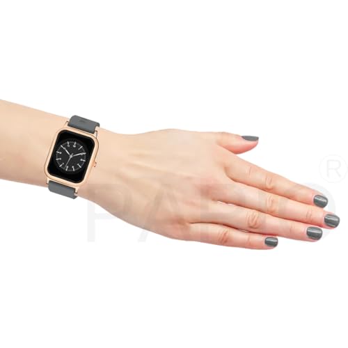 Image of PAPIO Rectangle Dial Analog Women's Fashion Wrist Watches, Silicone Strap, Quartz Movement
