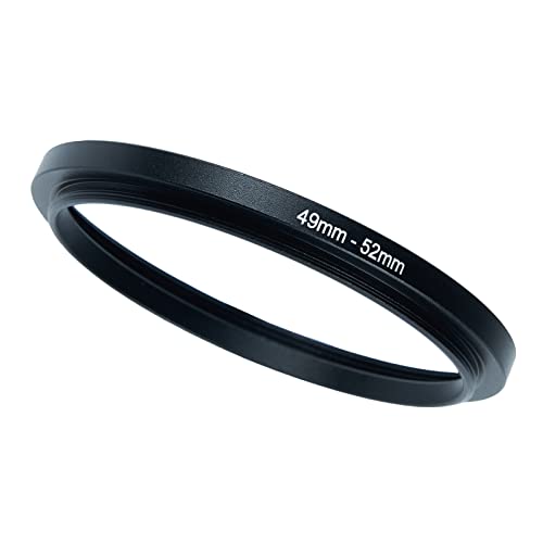 Image of 49mm to 52mm Step-Up Ring Filter Adapter for All Brands UV ND CPL Metal Ring Step-Up Rings Adapter Filter (49mm-52mm)
