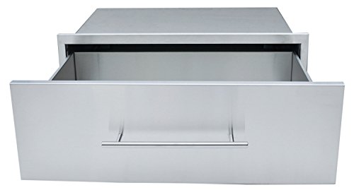 Designer Series Raised Style Height Single Drawer, 30" x 10", Stainless Steel - SUNSTONE DE-MD30