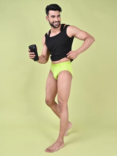Image of Rupa Colors Modern Solid Brief for Men, Cotton Blend, Regular Fit, Outer Elastic, Pack of 1