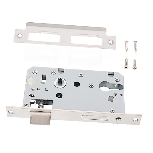 VORCOOL ドアロックシリンダー ドアフレーム用のドア ドアボルトロック 玄関ドアの鍵 エントリ 部屋のドアロック ドア用ラッチロック ステンレス鋼 Silver