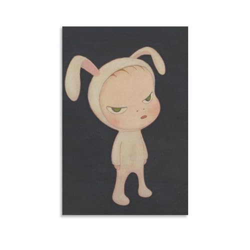 ノーブランド品奈良美智ポスター7ウォールアート部屋飾りキャンバス絵画ベッドルームポスターリビング壁の絵12x18inch30x45cm
