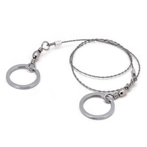 KICHOUSE Pocket Survival Wire Saw Rotating Stainless Steel Chainsaw for Outdoor Emergencies Durable Versatile for Cutting Wood and More