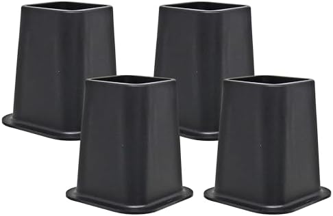 Kings Brand Furniture 6-inch Bed Risers - Set of 4 Black Heavy Du...