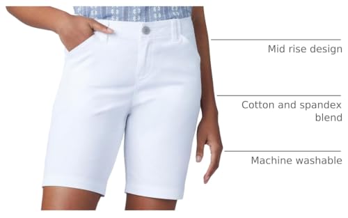 Lee Women's Legendary 9" Chino Bermuda Short, White, 6 - image 3