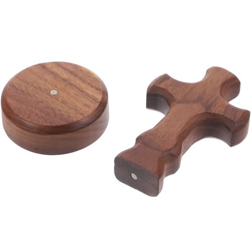 Artibetter Stehendes Holzkreuz: Handgefertigtes Christliches Tischkreuz, Religiöses Erinnerungsstück, Geschenk für Ostern, Kirche, Gebet, Zuhause, Tischdekoration (braun)