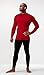 DEVOPS 2 Pack Men's Thermal Turtle Mock Neck Shirts, Compression Long Sleeve Tops (Small, Black/Red)