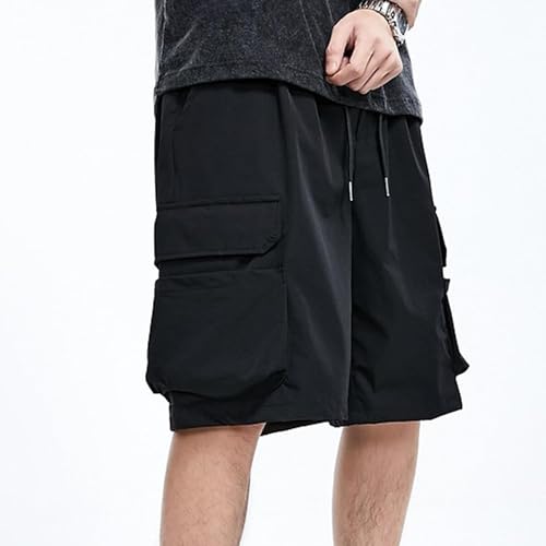 XYXIONGMAO Men's Joggers Techwear Black Hip Hop Cargo Shorts Streetwear Sweatpants Cargo Pants for Men4