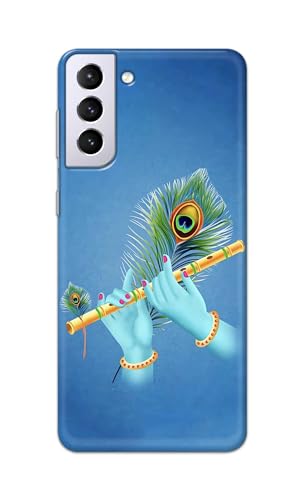 Image of PRINTFIDAA Printed Hard Back Cover Case for Samsung Galaxy S21 5G Back Cover (Flute in Krishna Hands) -112
