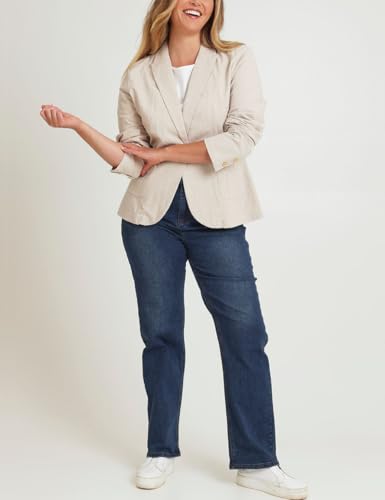 IDEALSANXUN Womens Linen Blazer One Button Long Sleeve Casual Spring Summer Jackets4