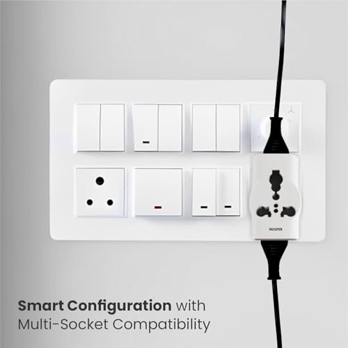 Image of 6 AMP to 16 AMP Multi Plug Adapter - Converts 6A Socket to 16A (Pack of 3)- Heavy Duty Plug Top Adapter for AC, Geyser, Washing Machine, Refrigerator