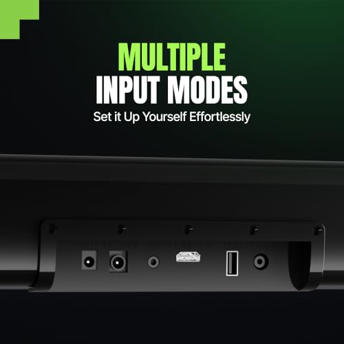Image of Mivi Fort Hip-Hop 1000 Soundbar | 180 Watts Home Theater Speaker | 2.1 Channel Sound Bar for Smart TV with Wired Subwoofer | Bluetooth v5.3 | Multiple EQ & Input Modes | Made in India