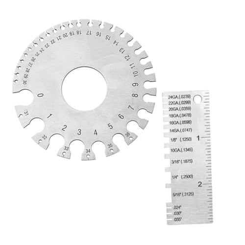 HOMOCONO Electrical Wire Gauge Measurement 2pcs Sided Wire Cable Sheet Gage Weld Inspection Gauge