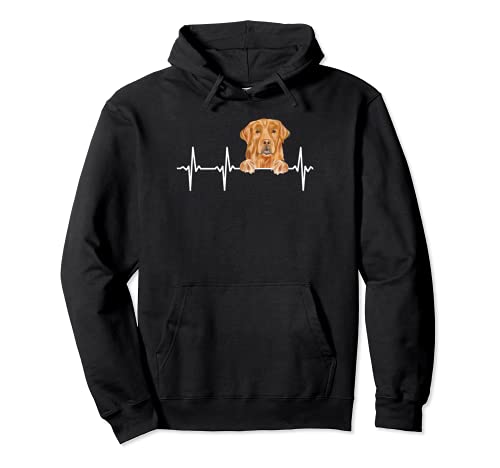 Funny Dog Heartbeat For Golden Retriever Lovers Pullover Hoodie, Black