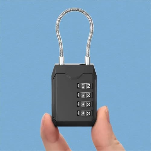 Cadenas à câble pour valise voyage serrure code 4 chiffres - 5