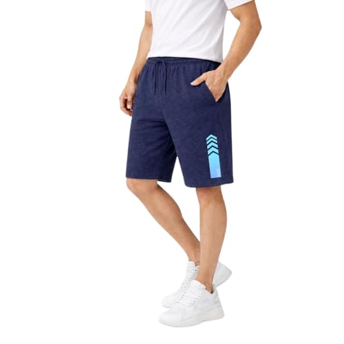 Image of KART BLACK Plus Sizes Men's Cotton Knee Length Shorts(XXL,3XL,4XL,5XL,6XL,7XL,8XL Shorts) | Stripe Printed Shorts | Casual and Night Wear Mens Shorts