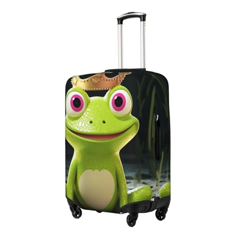 Travel Luggage Cover Anti-Scratch Suitcase Cover Protector Elastic Thicken Luggage Protector Washable Baggage Covers Crown frog Suitcase Sleeve Fit 18-32 Inch Luggage X-Large2