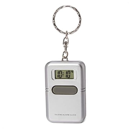 Talking Clock For Blind Keychain Alarm - Small Digital Clock Keychain with Alarm for Visually Impaired Digital Alarm Clock for Kids, Elderly - Digital Clock Battery Operated Talking Travel Alarm Clock