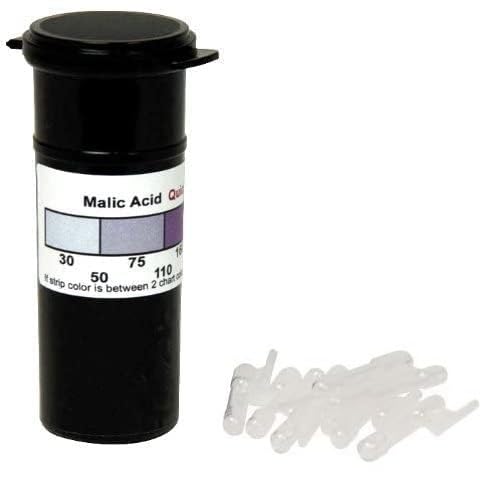 Accuvin Malolactic Fermentation (MLF) Test Kit (0-500 mg/L Malic Acid) Vial OF 20 Strips