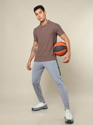 Image of TECHNOSPORT Men's Polyester Slim Fit Polo T-Shirt - (P691 P) Pack of 1