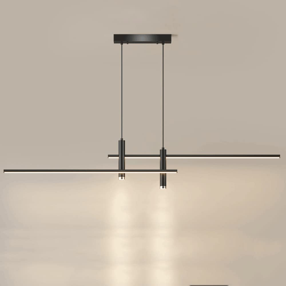 Ligne minimaliste moderne lustre haut de gamme en métal avec projecteur LED de plafond
