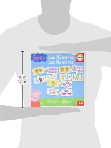 Educa – Jeu éducatif Peppa Pig J’apprends Les Chiffres, Associer 1 à 10, 40 Pièces, Dès 3 Ans
