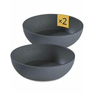 PiuPet® Feeding Bowl I 2 x 1.6 L I Grey I Dishwasher Safe I 21.5 cm Diameter I Dog Bowl Large Dogs I Water Bowl Dog I Food Bowl Dog Bowl Dog Drinking Bowl Dog and Feeding Bowl Dog