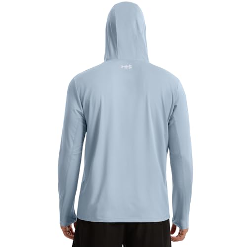 Image of BASSDASH Men's UPF 50+ Fishing Hoodie Shirts with Chest Pocket Lightweight UV Sun Protection Long Sleeve Hiking Sports FS34M
