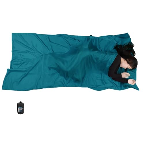 BROWINT Seidenschlafsack Inlett, Hüttenschlafsack aus 100% Naturseide, Extrabreite 220x110cm, 220x87cm, Mumie, Schlafsack Inlett, Inlay, Reiseschlafsack dünn, Leicht, Kompakt, Verstärkte Ecken