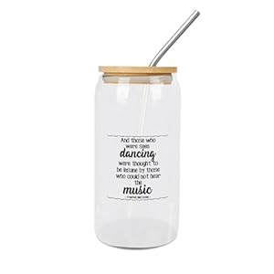 Yelolyio Tanzendes Zitat Glasbecher Set 16 Unzen