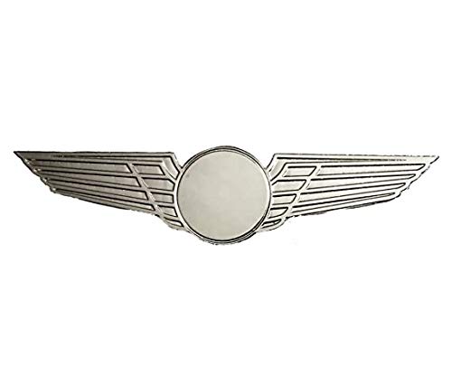 Professionals Pilot Wings- Premium Uniform Gold and Silver Plated Wings Without Logo for Aviator (Silver)