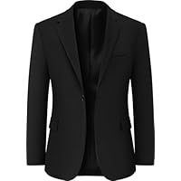 mintgreen Blazers Homme Coupe Veste de Costume Slim fit à Simple Boutonnage pour Mariage ou Travail, Noir, L