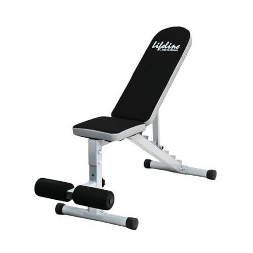 Image of Lifeline LB-311 Heavy Duty Adjustable Gym Bench | Incline Decline Flat Multi-Position | 200 kg Capacity Strength Training Bench for Home Gym Workout | Commercial Grade Fitness Bench with Leg Support