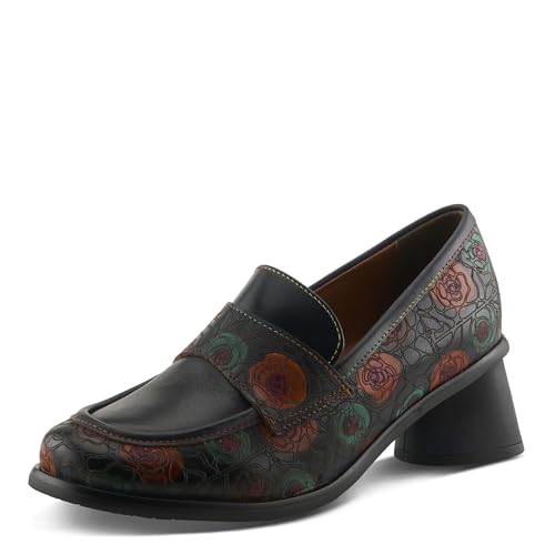 Image of Spring Step L'Artiste Rivoire Women's Floral Loafer - Handpainted Flowers, Artisanal & Comfortable Slip-On Shoes
