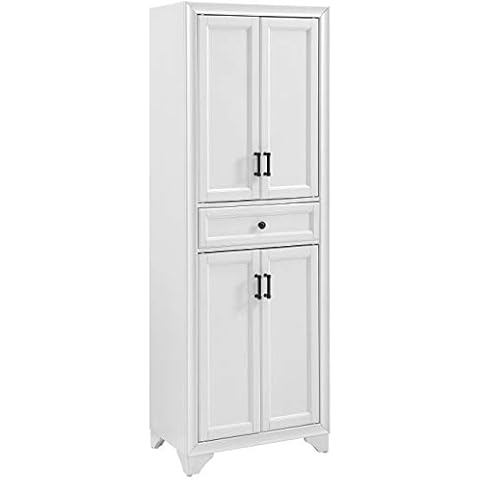 Crosley Furniture Tara Distressed White Pantry Cover