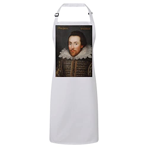 Tablier cuisine blanc William Shakespeare peinture portrait