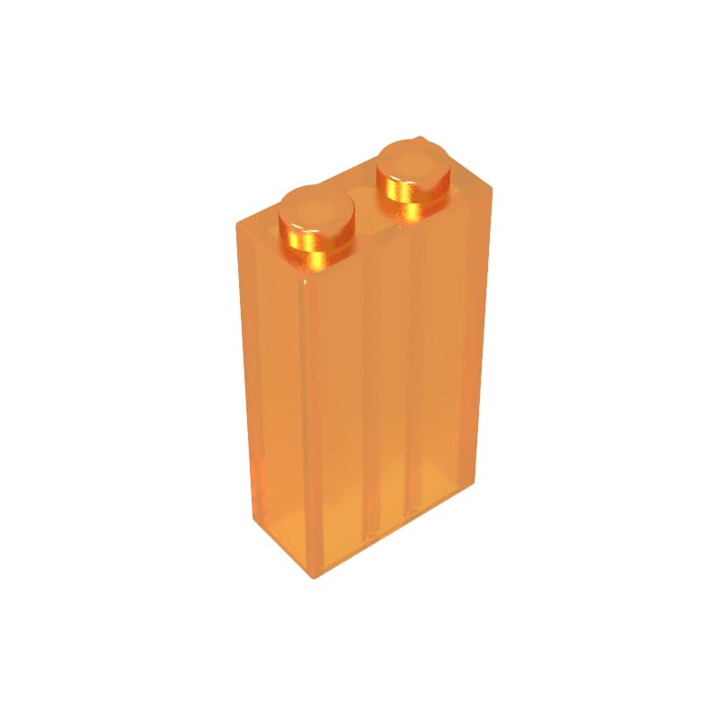 22886 bricks Brick 1x2x3 with Bottom Stud Holder, Trans Orange, 50 PCS