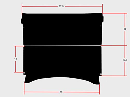 Huskey Tinted Golf Cart Windshield For Ezgo Freedom Txt 2014-Up, Valor Gas Electric Model, 3/16" Thick And Bottom Rubber Gasket Added To Protect Your Golf Cart Body. #TOP5