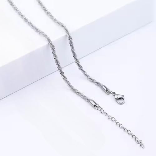 Image of THE MEN THING Chain for Men, Luxury Pure Titanium Steel Chain | Silver Stainless Steel Chain | Necklace Jewellery for Men & Boys