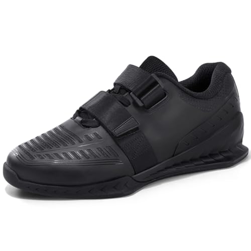 TvzsiY Zapatos de Levantamiento de Pesas Zapatillas de Halterofilia Transpirable Ligeras, Estanqueidad Ajustable, para Gimnasio y Sentadillas