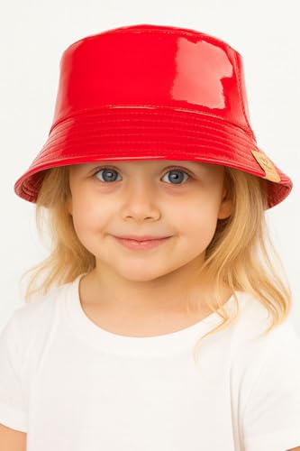 ScarvesMe Children Kids Girl 2-7 Years Waterproof Shiny Rain Bucket Cap Hat2