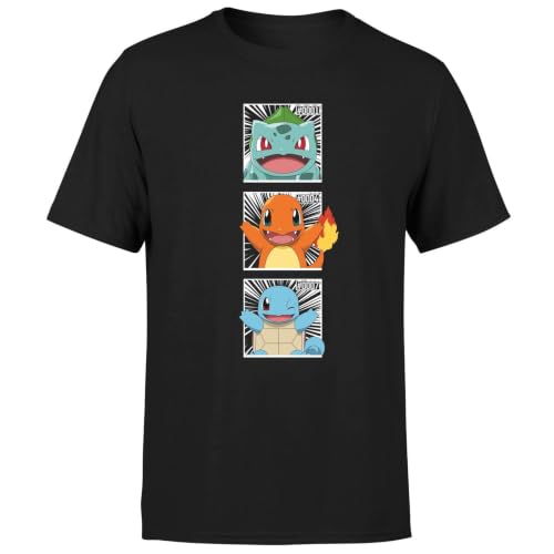 Official Pokémon Generation 1 Intro T-Shirt Mens Black - L