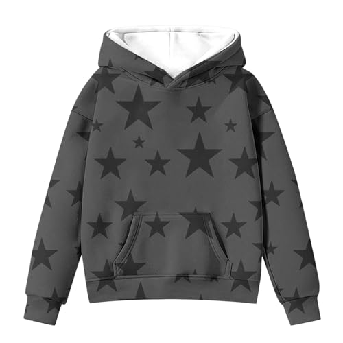 Plus Size Hooded Sweatshirts For Kids Fall Fashion Casual Sweatshirt Star Graphic Printed Unisex Long Sleeve 20252