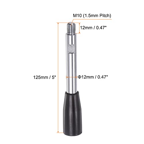 Image of HARFINGTON Clamping Handles M10 Thread 125mm (5 inch) Length Chrome Plated Revolving Crank Handle Grip Handwheel Screw Stem for Lathe Machine